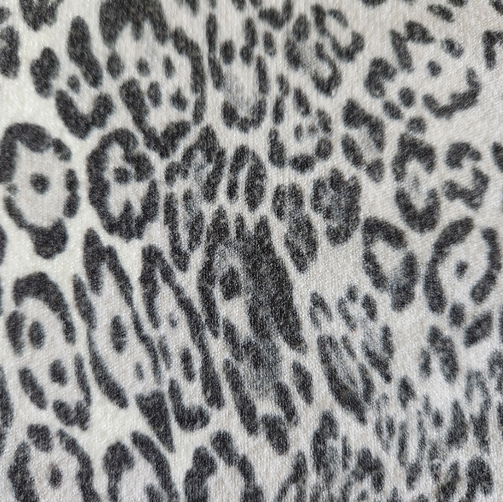 New York & Company Cream and Gray Leopard Print Sweater - Picture 3 of 6